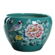2022 New Ceramic Flower Pot Extra Large Chinese Style Peony Money Tree Butterfly Orchid Special Clearance