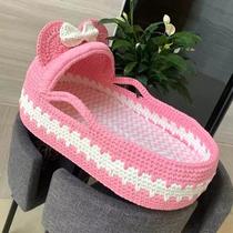 New style baby basket woven material pregnant women handmade newborn cradle bed bag finished product customized 0 formaldehyde mattress