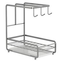 Yushijia stainless steel rag drain rack wall-mounted storage rack beside the sink sponge towel kitchen supplies storage rack
