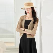 Cardigan mom-style long-sleeved coat pleated womens outer waistcoat raglan sleeves spring and summer thin coat large size