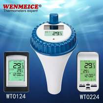 Electronic digital display bath and swimming pool floating water thermometer wireless temperature and hygrometer solar wireless pool thermometer