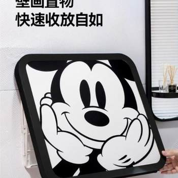 浴室卧室放衣服神器防水免打孔壁画收纳箱卫生间壁挂折叠柜置物架