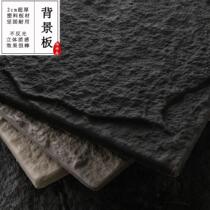 3D three-dimensional black stone pattern photo photography background board live broadcast room professional shooting rock board background cloth props
