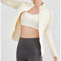 VK High Quality Outdoor Sports Yoga Goose Down Down Jacket Womens Slim Knitted Sleeve Lightweight Short Jacket Winter Style