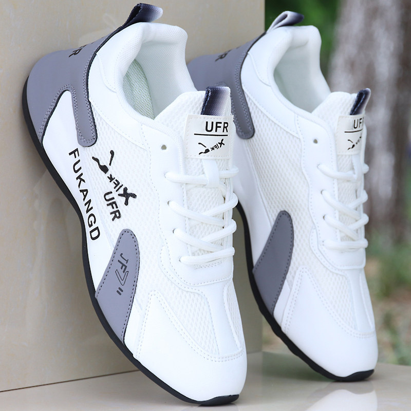 Official Website Qiao Zhou Men's Shoes Spring and Summer Breathable Mesh Sneakers 2026 New Non-Slip Casual Shoes Men's Running Shoes