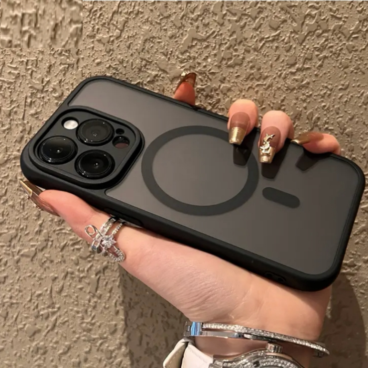 Japanese Imported Phone Case with Built-In Lens Film, Skin-Feel Matte, Magnetic Wireless Charging Compatible, Suitable for iPhone 14 Pro Max, Simple and High-End, New Model for iPhone 13, Full Coverage