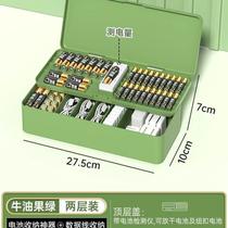 New battery storage box data cable transparent box desktop large capacity multi-layer dust-proof box No. 5 No. 7 test