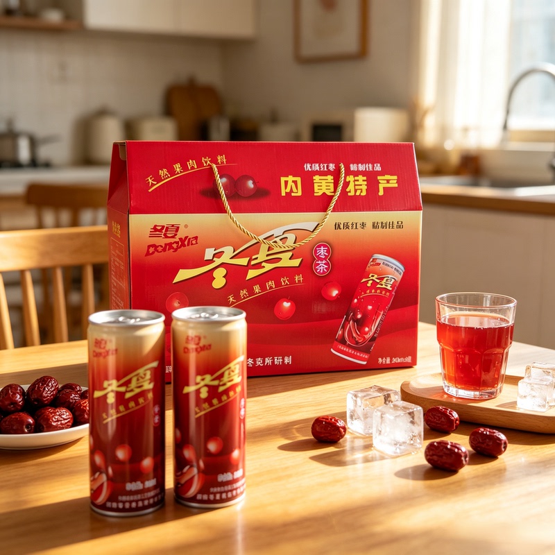 Winter and Summer Jujube Tea, Authentic Neihuang Specialty, Red Jujube Drink for Autumn, Nostalgic Old Jujube Tea Ready-To-Drink, Whole Box