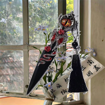 Kunai hand-made knife finished product ice soul finished flame dragon soul new Chinese style high-looking box opener gift unboxing accessories