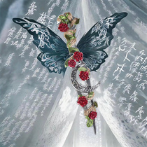 Kunai hand-made knife small ornaments jewelry unboxing utility knife gift moon-loving rose finished product ready for performance film