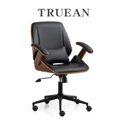 Home Computer Chair, Solid Wood, Comfortable for Long Sitting, Eames Adjustable Swivel Chair, Staff Office Executive Chair, Study Chair
