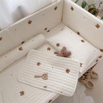 The size can be customized ins style cotton one piece bedside Korean quilted embroidery baby quilted mattress photo sheet