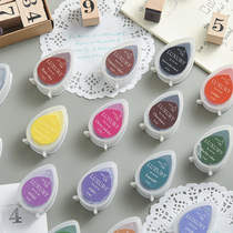 Engraved rubber stamp ink drop big red stamp pad diary rubber stamp multi-purpose cloth paper painting ink pad companion for children