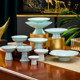 Pastry Dried Fruit Plate High-foot Fruit Plate Jingdezhen Green Porcelain