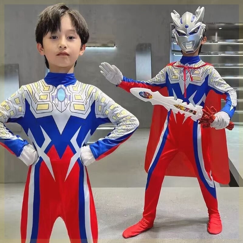 Ultraman Zero Diga Zeta Jumpsuit Cos Costume Children's Halloween Performance Costume Parent-Child Matching Trendy Style