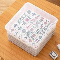 New mahjong storage box dedicated chips for mahjong mahjong tiles transparent storage box large mahjong organizing box plus