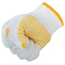Labor protection gloves wear-resistant anti-slip dotted cotton gloves 12 sets FX524