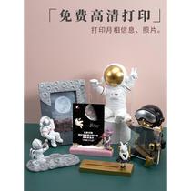 Creative and cute astronaut 6-inch 7-inch 8-inch desktop photo frame photo wash customized graduation gift high-end
