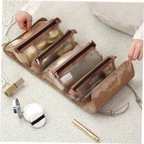 4PCS I 1 Travel Separable Cosmetic Bag Women Mesh Make Up B