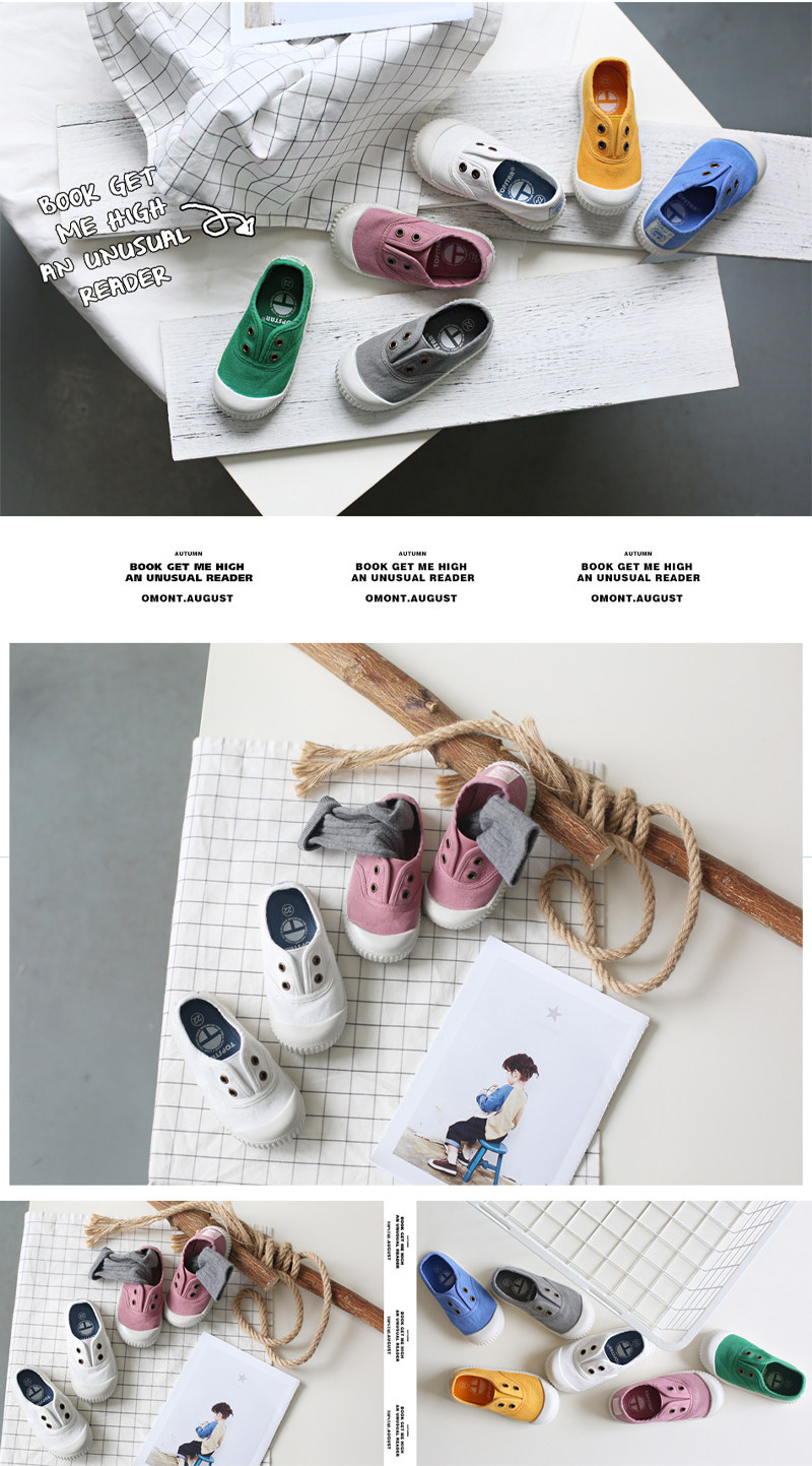 Topstar Kidsren's Canvas Shoes, Boys' Indoor Shoes, Girls' Soft-Soled Cloth Shoes, Kindergarten White Shoes, Baby Shoes — 10