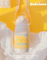 Original Wild Anecdote Original Cheese Insulation Cup Ins Cute Large Capacity Cup With Water Glass 304 Stainless Steel Portable