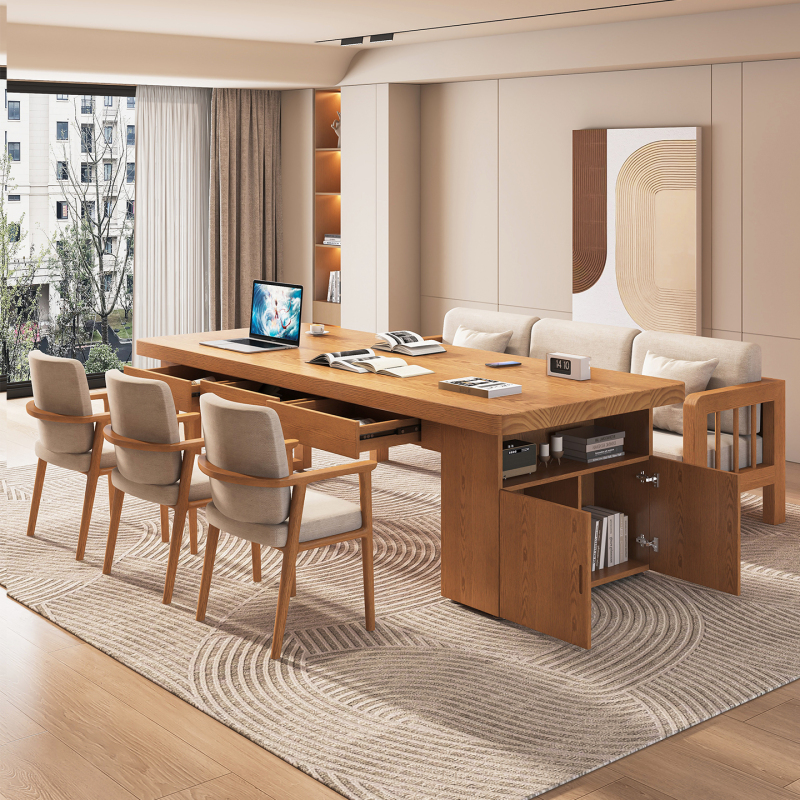 Large Desk That Can Be Used as a Sofa, Suitable for Students and Home Use, with Drawers, Large Desk for Living Room and Office Large Desk That Can Be Used as a Sofa, Suitable for Students and Home Use, with Drawers, Large Desk for Living Room and Office