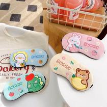 Cute cartoon sleep blackout eye mask breathable ice and hot compress for male and female students and children to relieve eye fatigue during lunch break in dormitory