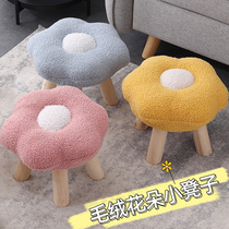 Flower small stool coffee table bench home small shoe changing sofa stool soft living room chair girls bedroom low stool