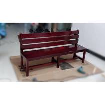 Solid wood bench church speech meeting chair long back chair mahogany dining table balcony leisure chair