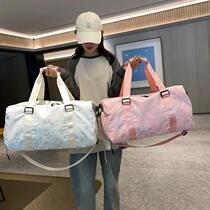 New printed one-shoulder cross-body casual swimming bag yoga training bag lightweight dry and wet separation fitness bag