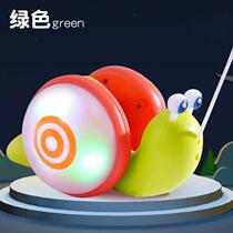 New same style childrens leash dragging snail educational toy electric light music pull string dragging baby toddler