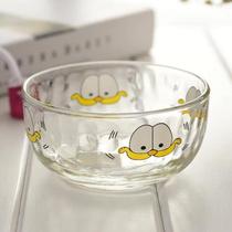 New 2-pack cartoon tempered microwave glass bowl rice bowl noodle bowl fruit salad bowl for children and babies at home