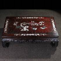 Ancient wood miscellaneous wood red ware old goods nostalgic collection folk customs old objects sandalwood inlaid with colored shells TVM flower and bird solid wood