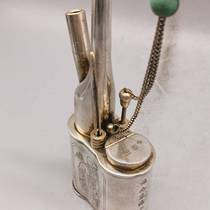 Antique copper antique old pure objects old goods old white silver-plated hookah tobacco bottle ornaments old goods RVQ collection