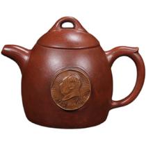 Taiwan returns WZY an old purple teapot Qinquan teapot famous pure factory-made raw ore bottom hand trough clear Wang Yinxian harvest