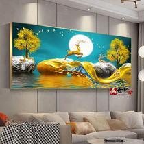 Atmospheric living room decorative painting single painting landscape painting sofa background wall mural lucky deer and wealth wall painting hanging painting