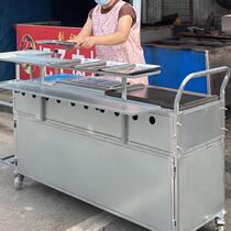 Stall barbecue cart mobile gas barbecue cart cart fried skewers gas grill commercial night market environmental protection