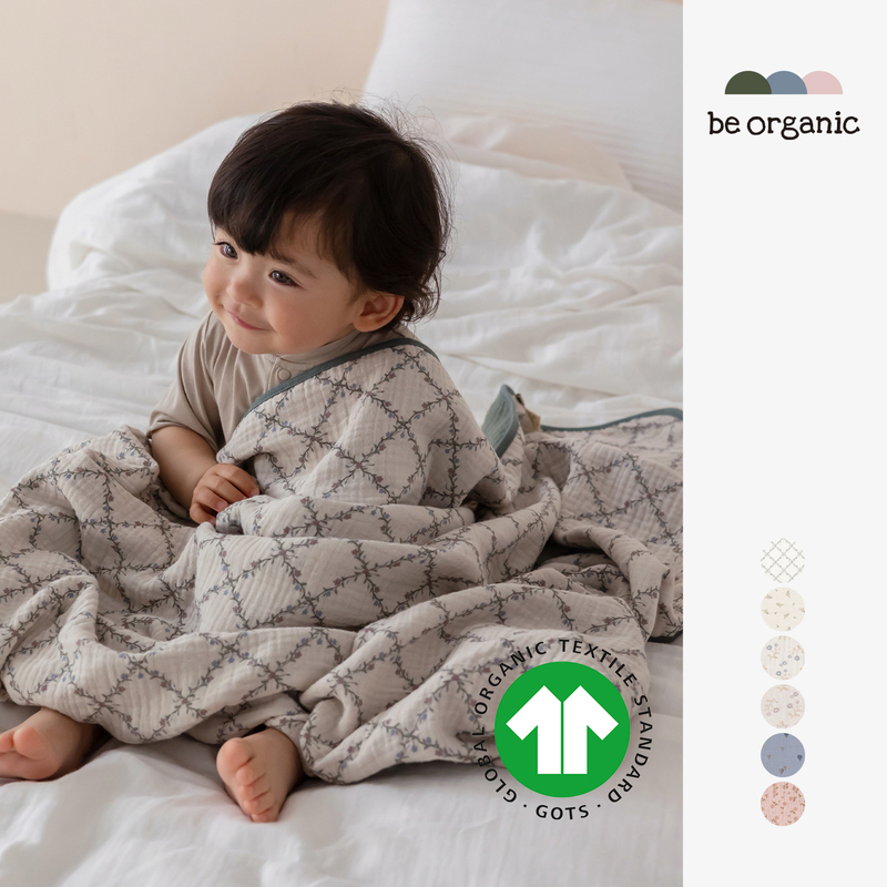 Be Organic【Four-Layer Gauze Nap Blanket】Gots Certified Organic Cotton Exclusive Printed Kindergarten Blanket Be Organic【Four-Layer Gauze Nap Blanket】Gots Certified Organic Cotton Exclusive Printed Kindergarten Blanket