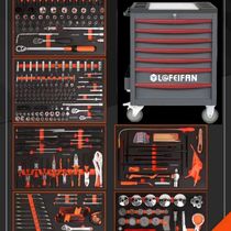 Multifunctional 421-piece tool cart modified with a complete set of household drawer-type trolleys heavy-duty thickened tool cabinet