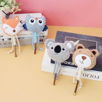 Cat toy, self-stimulating, relieving boredom, chew-resistant wooden polygon, cat teasing stick, kitten molar teeth cleaning stick, catnip pet toy