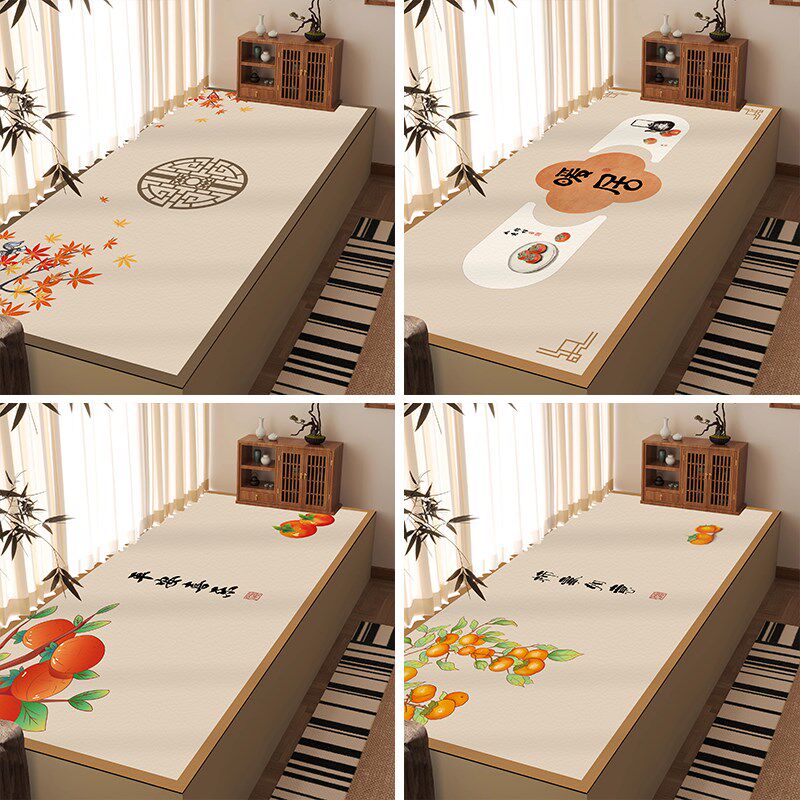 Chinese style modern master bedroom bay window mat waterproof sunscreen mat no-wash new Chinese style balcony window sill mat non-slip seat cushion