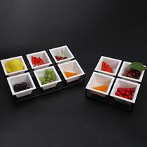 Zuoshang Bar creative divided fruit plate rack KTV fruit snack plate dried fruit platter iron non-luminous snack plate