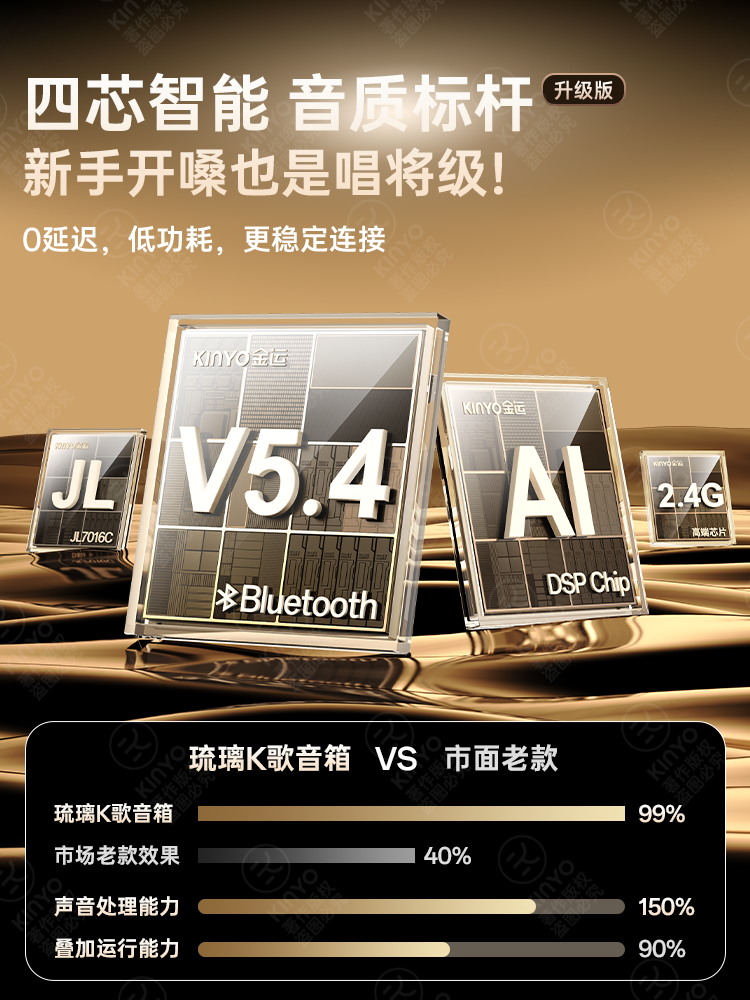 Home Ktv Speaker Set with Microphone, Home Karaoke Bluetooth Wireless Microphone Integrated Karaoke Singing Machine 0K