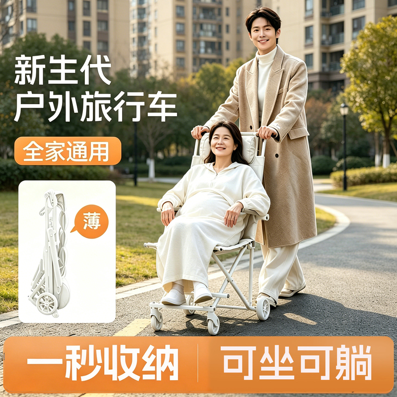 Outdoor Folding Wheelchair with Wheels for Adults, Portable Wheelchair for Elderly Travel in Scenic Areas, and a Mobility Aid for Pregnant Women Outdoor Folding Wheelchair with Wheels for Adults, Portable Wheelchair for Elderly Travel in Scenic Areas, and a Mobility Aid for Pregnant Women