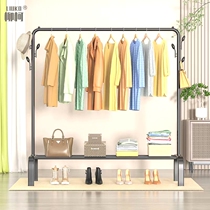 Simple clothes drying rack floor-standing vertical bedroom clothes hanging rack bold small balcony home clothes drying artifact strong