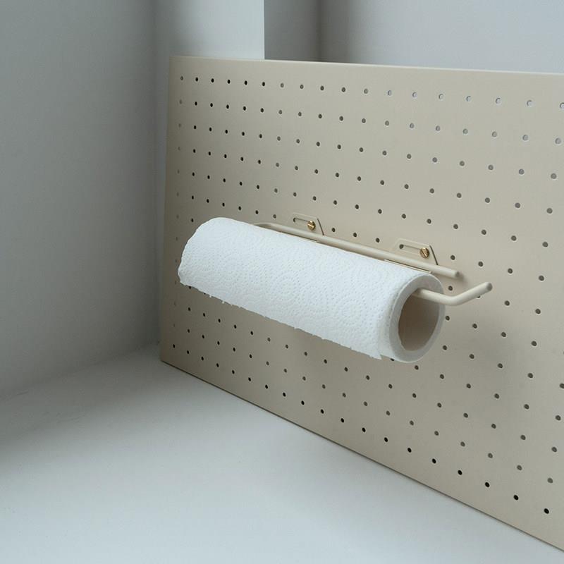 Oroliving original hole board accessories paper towel holder cross bar hook storage arrangement wiper display stand