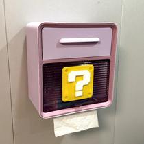 Mario toilet paper box bathroom tissue box toilet paper rack toilet wall-mounted bathroom tissue paper roll