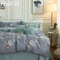 Cotton cotton wool four-piece set thick warm winter cotton sheets quilt cover bedding double