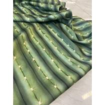 New Korean hemp cactus gradient printed fabric cheongsam fashion Hanfu fabric