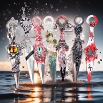 Kunai hand-made knife creatively produced finished product small quantity in stock cyan antique bleak utility knife half-edged for express delivery